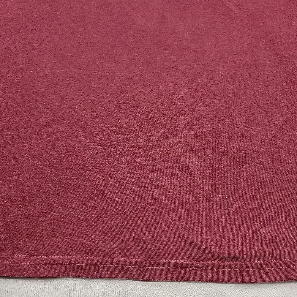 Under Armour Shirt Boys Large Maroon Topographic Map Long Sleeve Activewear TEE